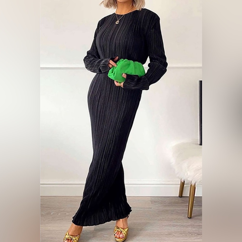 Commense Havana Calling Plisse Long Dress